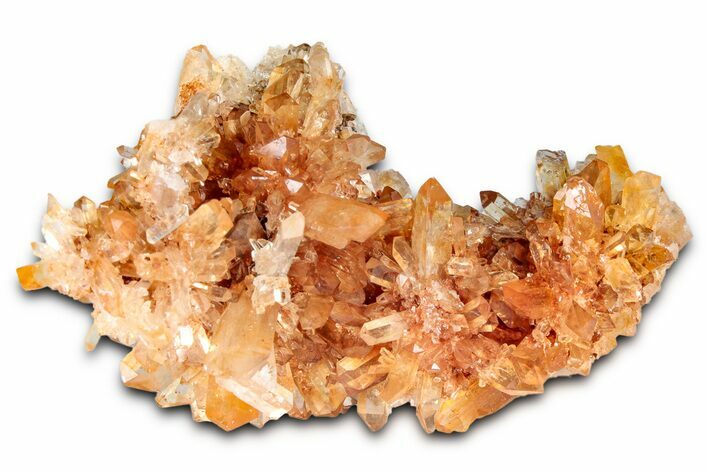 Sparkling Orange Creedite Crystal Cluster - Durango, Mexico #348148